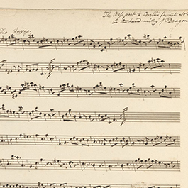 Handwritten sheet music with notes