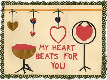Card that says My Heart Beats for You