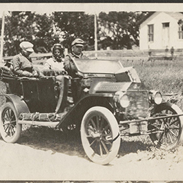 Photo of group in car