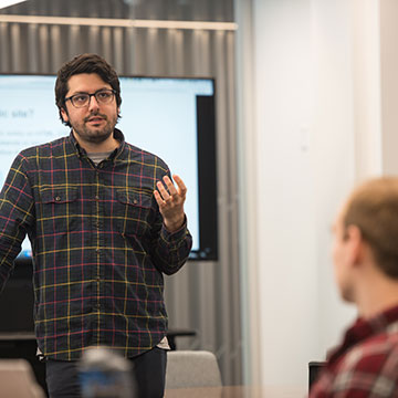 teaching in Mudd library