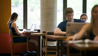 students in a study room